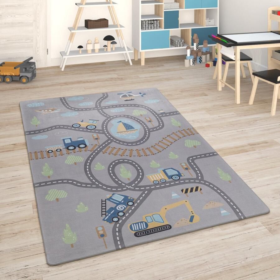 Paco Home Kindervloerkleed Kinderkamer Babykleed Stratenvloerkleed Speelvloerkleed 80x150 cm