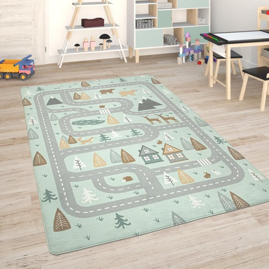 Paco Home Kindervloerkleed Kinderkamer Babykleed Stratenvloerkleed Speelvloerkleed 155x230 cm