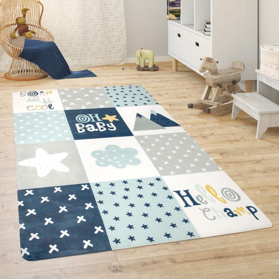 Paco Home Kindervloerkleed Kinderkamer Speelkleed Babykleed Dieren Regenboog Hart 80x150 cm