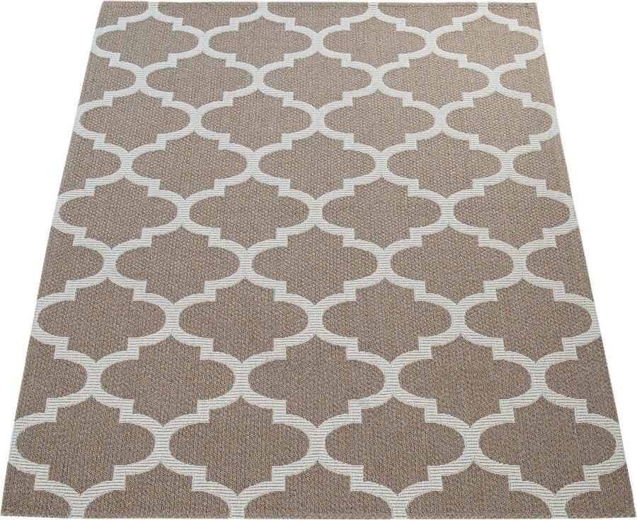 Paco Home Oosters Vloerkleed Beigebruin Woonkamer Keuken Weefpatroon Marokkaaans Design 60x100 cm