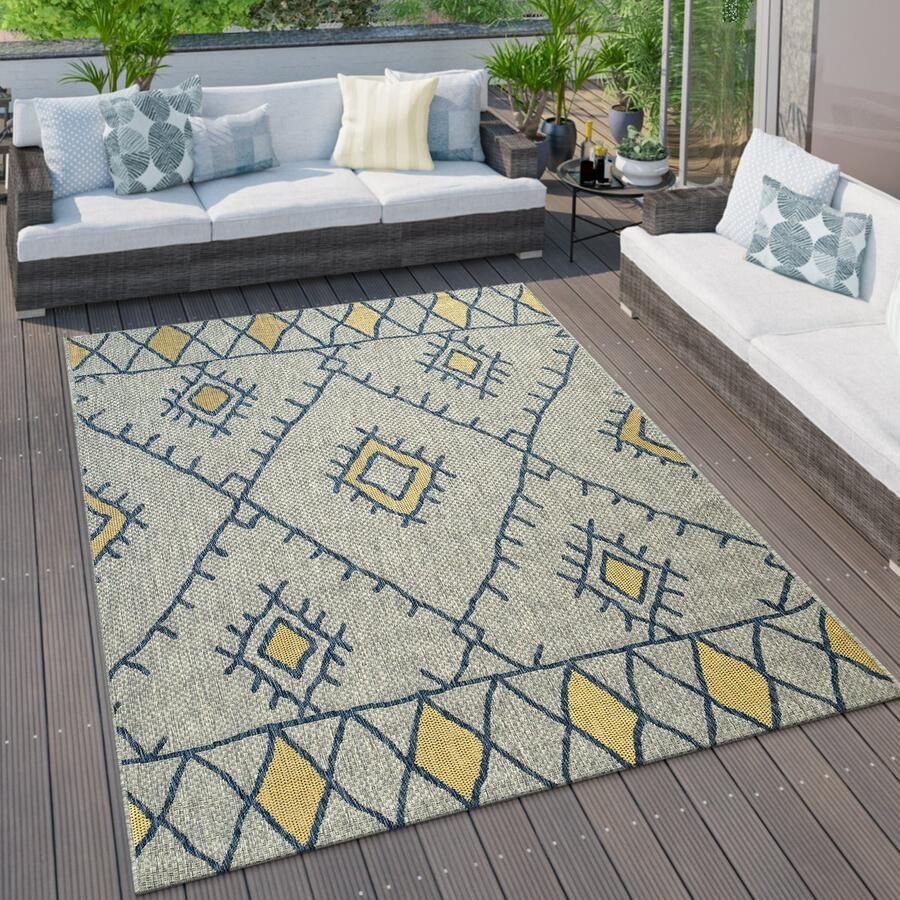 Paco Home Outdoor Vloerkleed Keuken Balkon Terras Verschillende patronen Kleuren Maten 80x150 cm