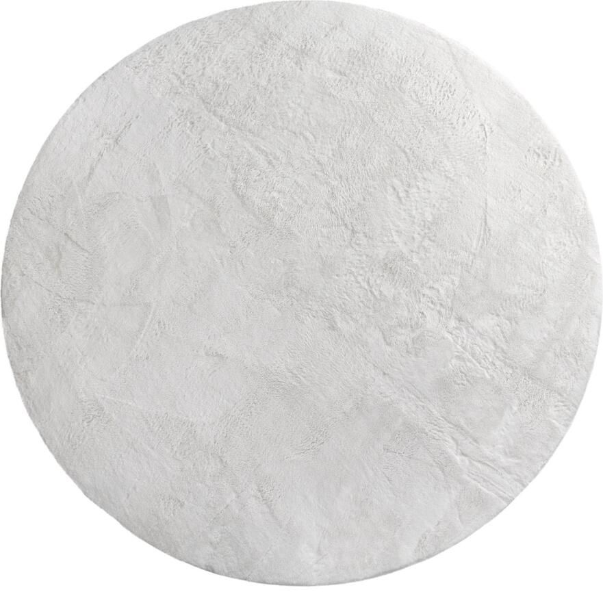Paco Home Rond Vloerkleed Hoogpolig Tapijt Woonkamer Kinderkamer Fluffy Pluche Zacht Pluizig Modern Ø 200 cm Rund