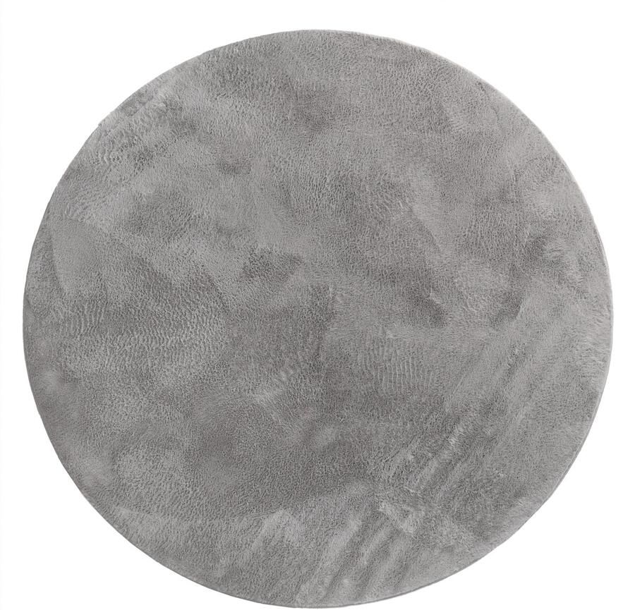 Paco Home Rond Vloerkleed Hoogpolig Tapijt Woonkamer Kinderkamer Fluffy Pluche Zacht Pluizig Modern Ø 160 cm Rund