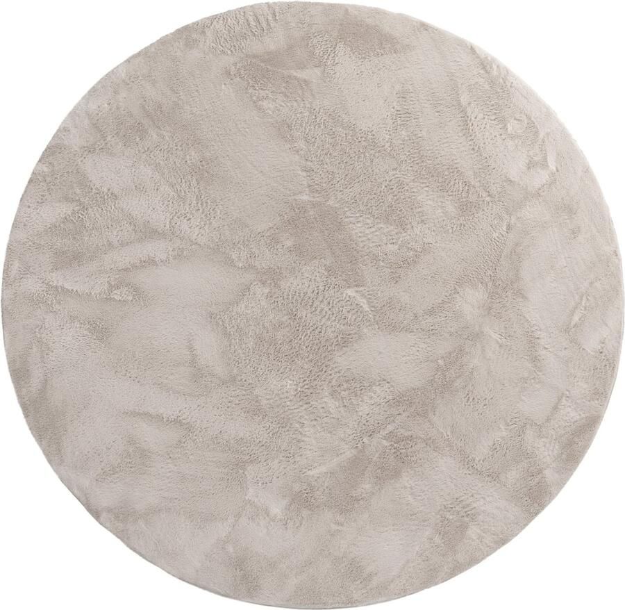 Paco Home Rond Vloerkleed Hoogpolig Tapijt Woonkamer Kinderkamer Fluffy Pluche Zacht Pluizig Modern Ø 200 cm Rund