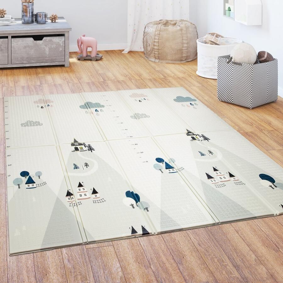 Paco Home Speelkleed Kruipkleed Kinderen Kleed Opvouwbaar Afwasbaar Omkeerbaar Dier Motief 150x200 cm
