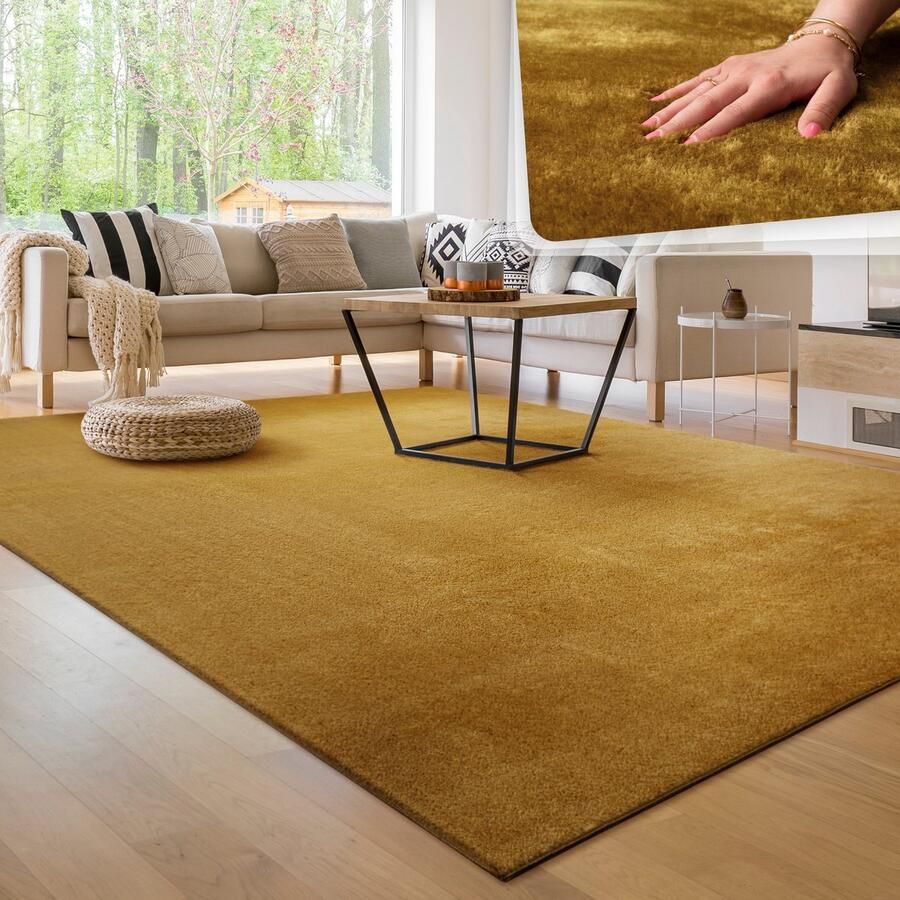 Paco Home Tapijt voor woonkamer Eenkleurig Wasbaar Zacht kortstondig pooltje 300x400 cm