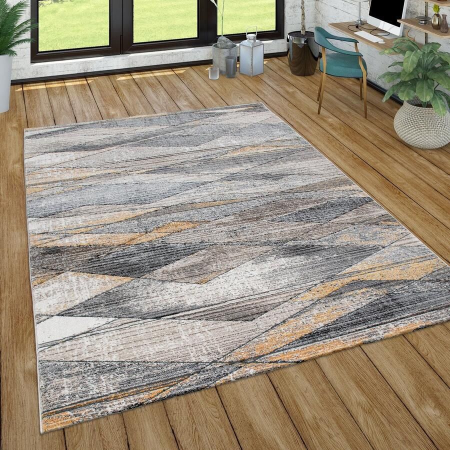 Paco Home Tapijt Woonkamer Modern Korte stapel Boho Skandi Abstract geometrisch patroon 120x170 cm