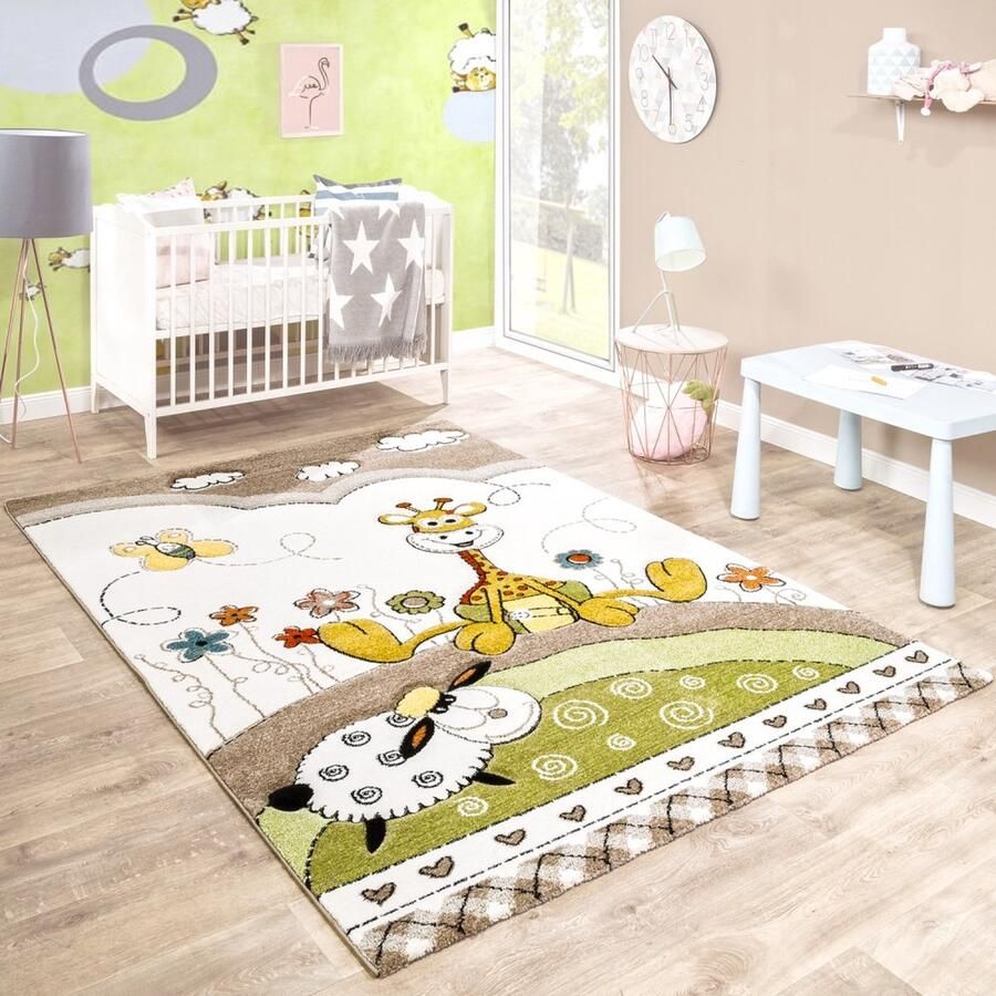 Paco Home Vloerkleed kinderkamer jongens en meisjes in verschillende kleuren en afmetingen 160x230 cm