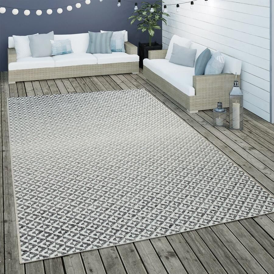 Paco Home Vloerkleed Kortrijk 745 Platweefsel modern geometrisch design geschikt voor binnen en buiten - Foto 1