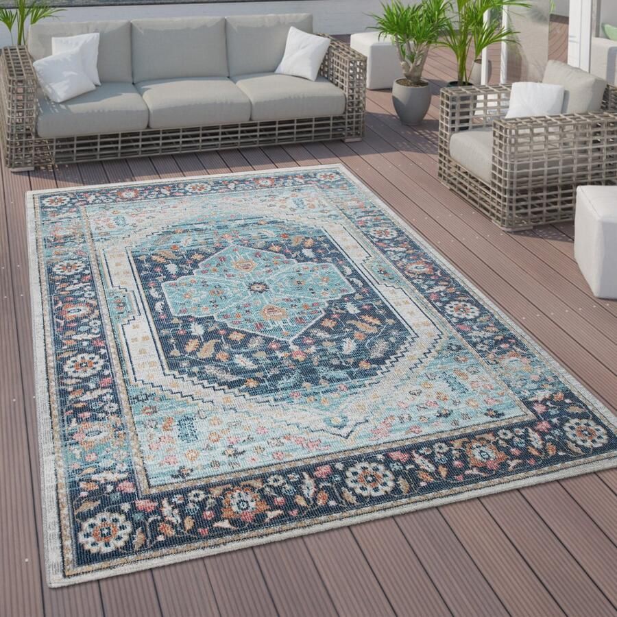 Paco Home Vloerkleed voor binnen en buiten laagpolig vloerkleed met oosters ontwerp verschillende kleuren en afmetingen 240x330 cm