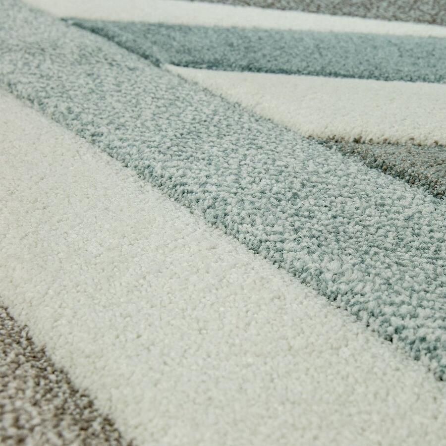 Paco Home Vloerkleed Woonkamer In Pastelkleuren Modern Ruit- Driehoek- En Zigzagpatroon 60x110 cm