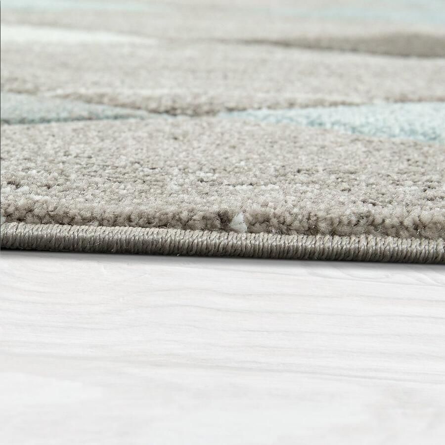 Paco Home Vloerkleed Woonkamer In Pastelkleuren Modern Ruit- Driehoek- En Zigzagpatroon 80x300 cm