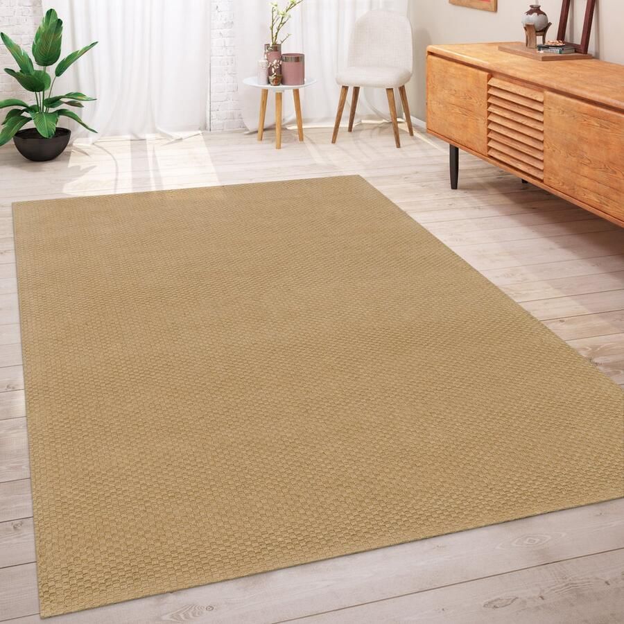 Paco Home Vloerkleed Woonkamer Jute Natuurvezel Boho Stijl Handgemaakt Ethno Natuurlijk 160x230 cm