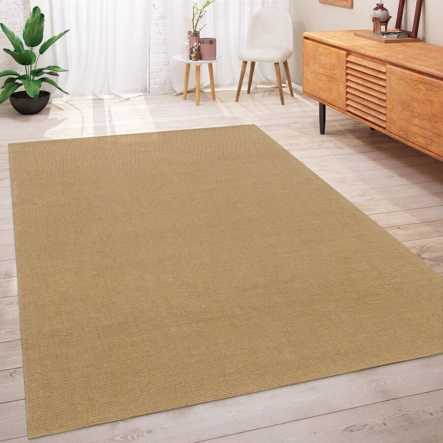 Paco Home Vloerkleed Woonkamer Jute Natuurvezel Boho Stijl Handgemaakt Ethno Natuurlijk 160x230 cm