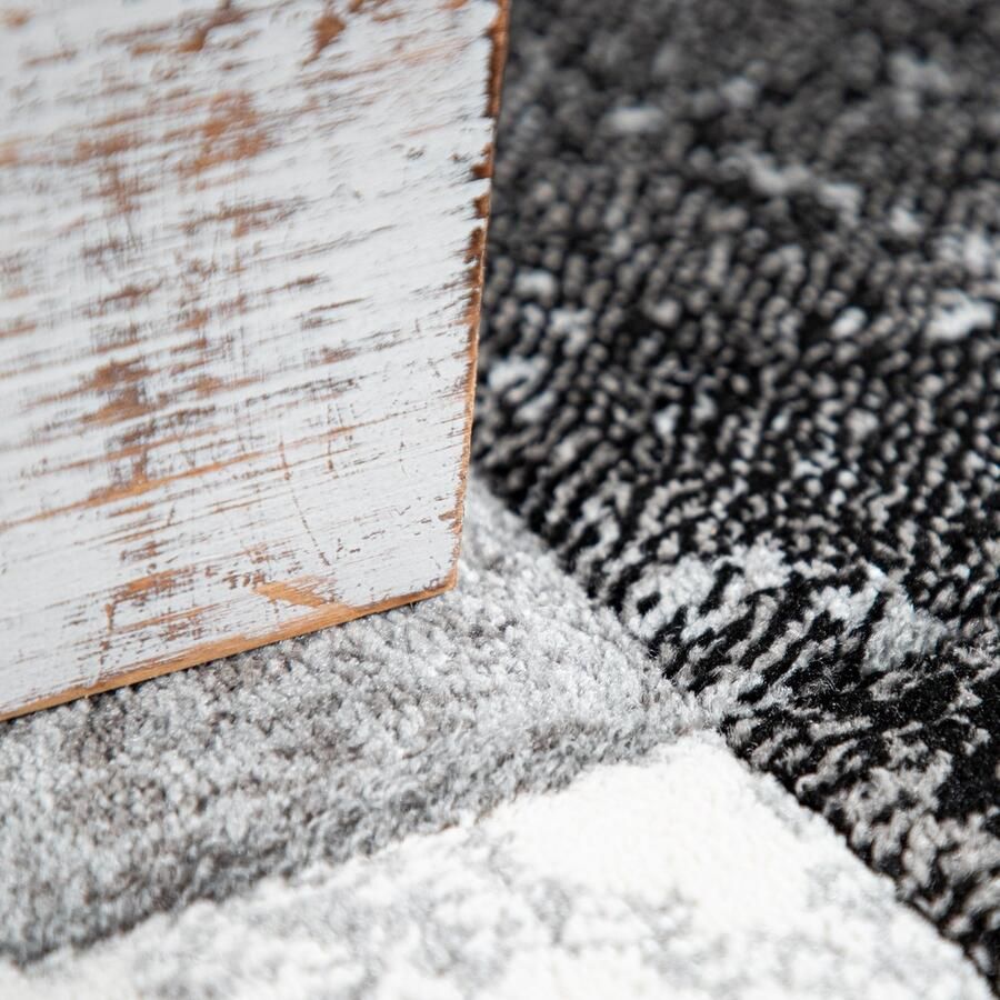 Paco Home Vloerkleed Woonkamer Laagpolig 3D Effect Modern Ruit Design Geometrisch Patroon 60x100 cm