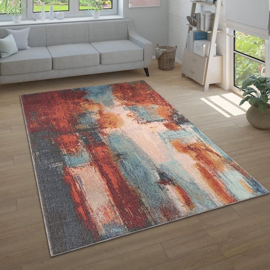 Paco Home Vloerkleed Woonkamer Laagpolig Modern Patroon Abstract Vintage 160x220 cm