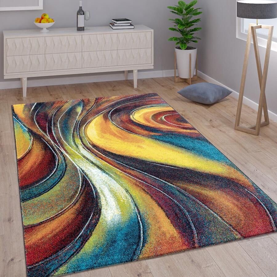 Paco Home Vloerkleed Woonkamer Laagpolig Modern Vintage Patroon Abstract Veelkleurig 200x290 cm