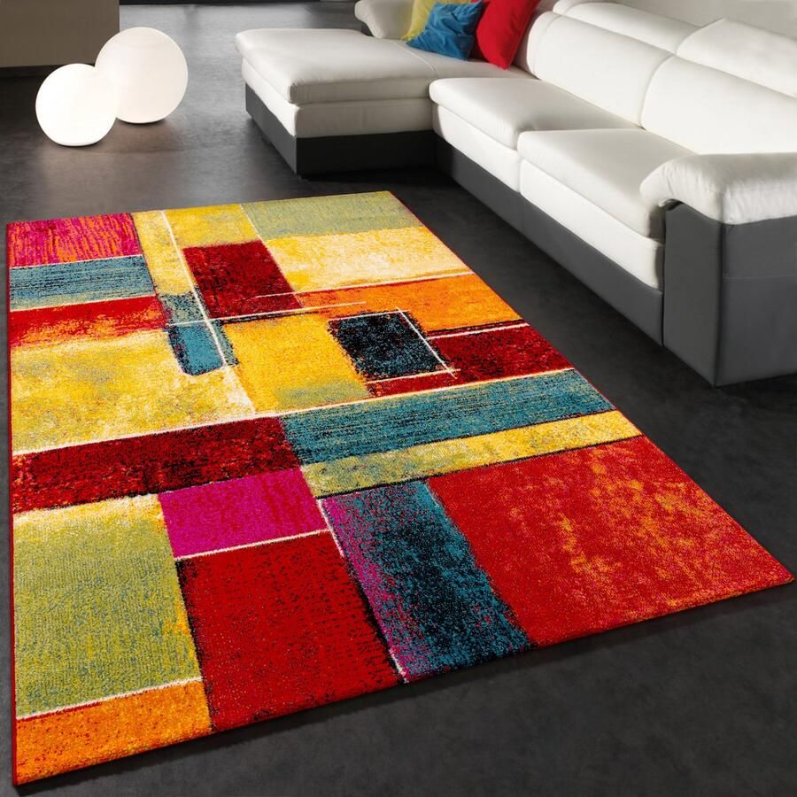Paco Home Vloerkleed Woonkamer Laagpolig Modern Vintage Patroon Abstract Veelkleurig 240x330 cm
