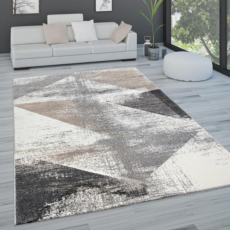 Paco Home Vloerkleed Woonkamer Laagpolig Pastel Vintage Look Abstract Patroon Versch. Stijlen 240x340 cm
