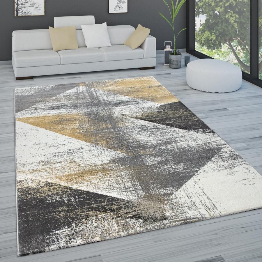 Paco Home Vloerkleed Woonkamer Laagpolig Pastel Vintage Look Abstract Patroon Versch. Stijlen 80x150 cm