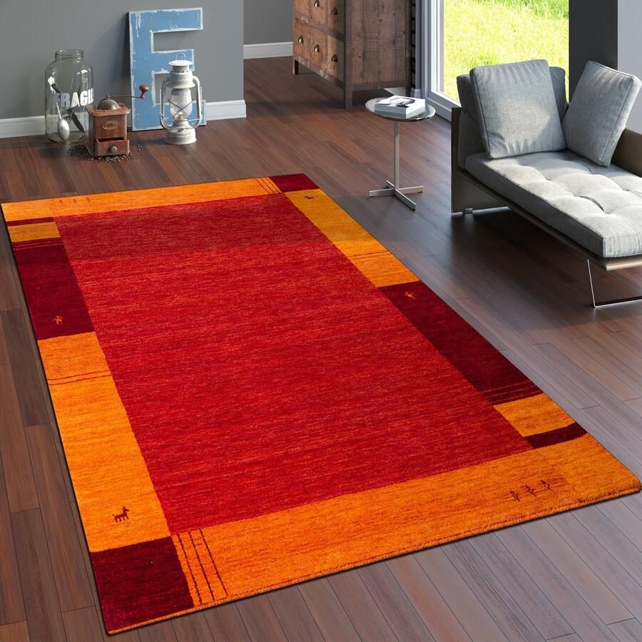 Paco Home Wollen kleed Gabbeh 306 Korte pool met de hand geweven zuivere wol gabbeh-stijl met randdessin - Foto 2