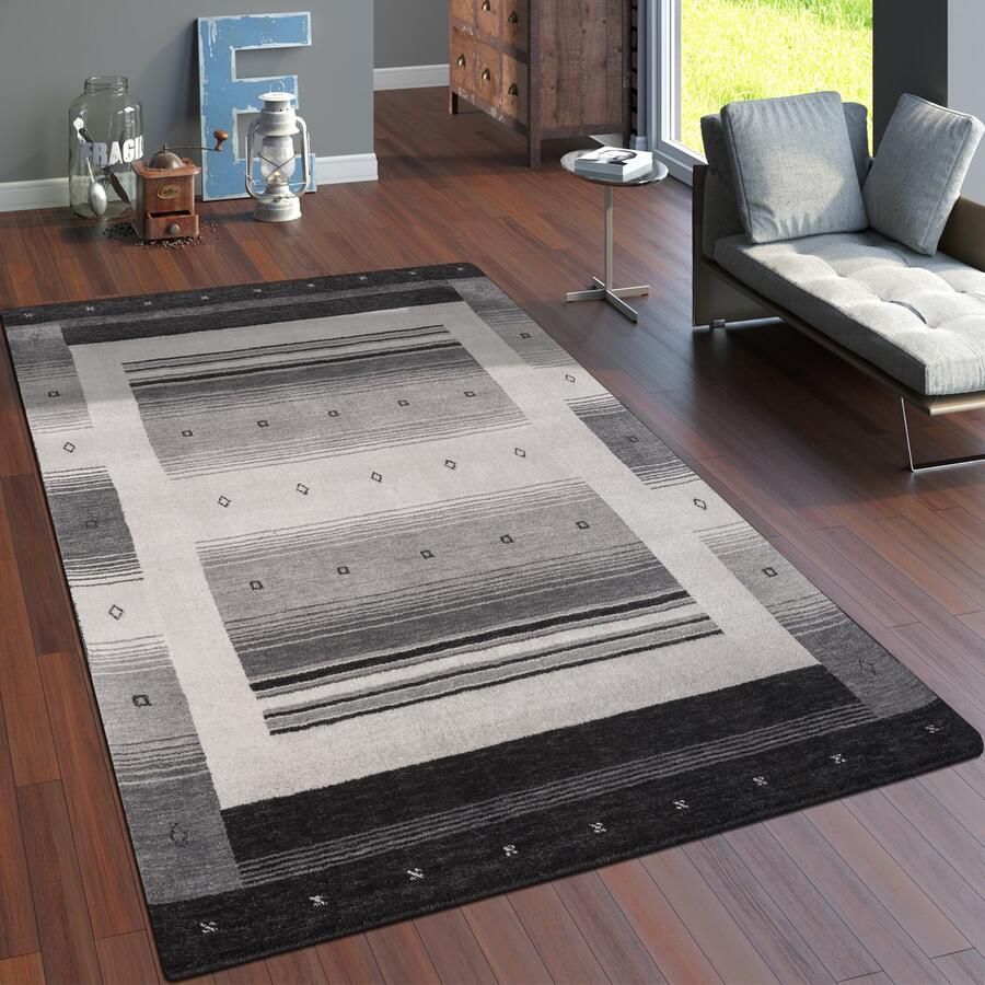 Paco Home Wollen kleed Gabbeh 301 Korte pool met de hand geweven zuivere wol gabbeh-stijl woonkamer