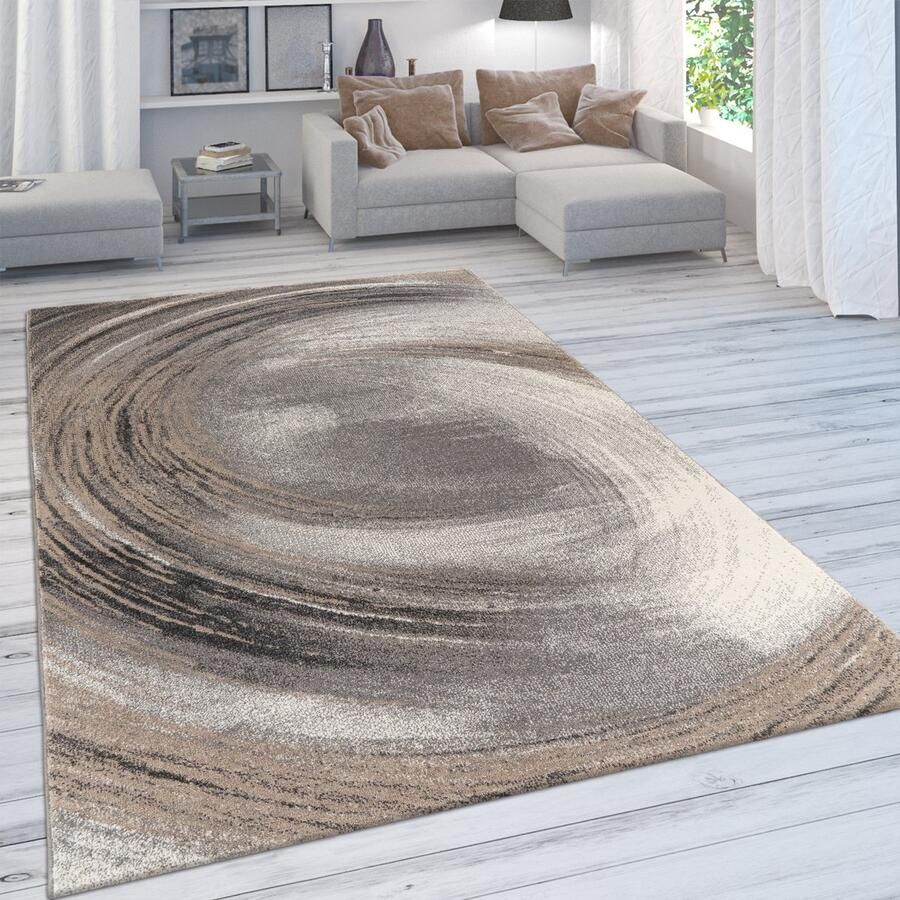 Paco Home Vloerkleed Woonkamer Modern Laagpolig In Pastelkleuren Vintage Galaxy-Patroon 80x150 cm