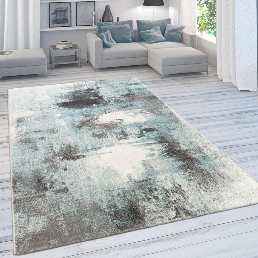 Paco Home Vloerkleed Woonkamer Modern Laagpolig In Pastelkleuren Vintage Galaxy-Patroon 60x100 cm