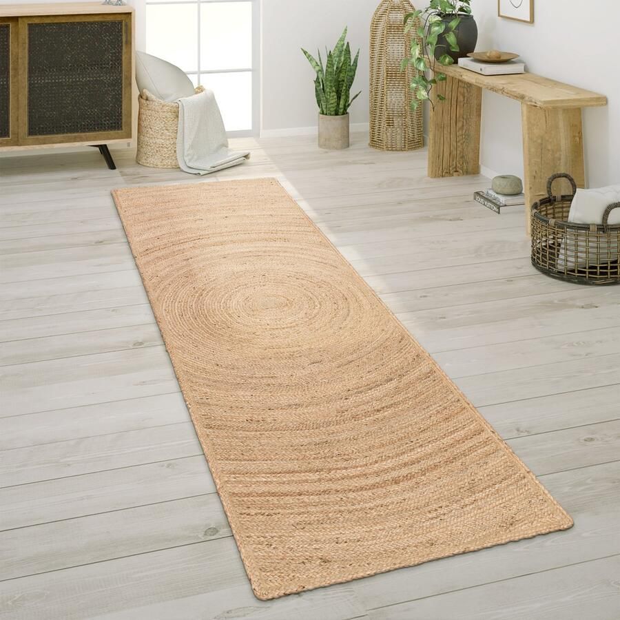 Paco Home Vloerkleed Woonkamer Natuurvezel Jute Handgemaakt Abstract Modern Patroon 80x150 cm