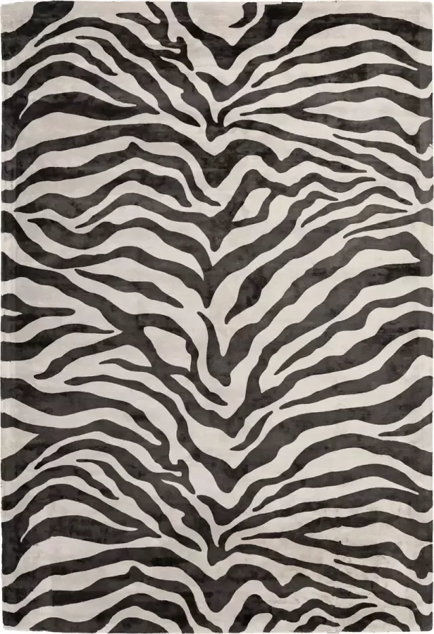 Padiro Vloerkleed sinai 125 kunstzijde ivoor zwart 120 x 170 cm