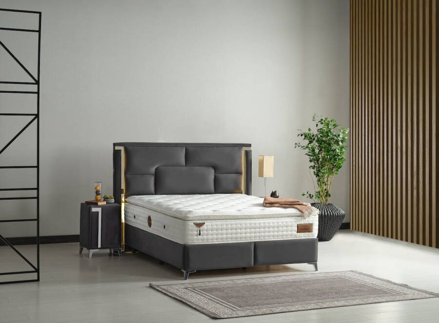 Paffia Madrid Dark 160 x 200 cm Opbergbed met Matras