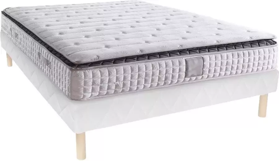 Palacio Boxspring + pocketvering matras 140 x 190 cm dikte 27 cm HATEM by L 190 cm x H 27 cm x D 140 cm