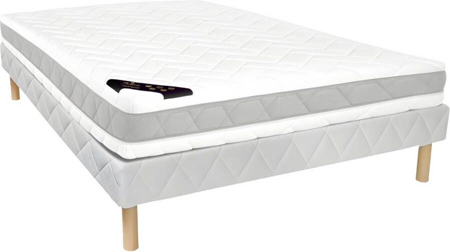 Palacio Set bedbodem + matras met pocketveren 7 zones en vormgeheugen COURCHEVEL van D.24 cm 140x190 cm L 190 cm x H 30 cm x D 140 cm