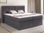Palacio Set boxspring met hoofdbord + bedbodems met opbergruimte + matras + dekmatras 160 x 200 cm Antracietkleurige stof PERAMA van L 212 cm x H 126 cm x D 191 cm - Thumbnail 2