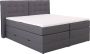 Palacio Set boxspring met hoofdbord + bedbodems met opbergruimte + matras + dekmatras 160 x 200 cm Antracietkleurige stof PERAMA van L 212 cm x H 126 cm x D 191 cm - Thumbnail 1