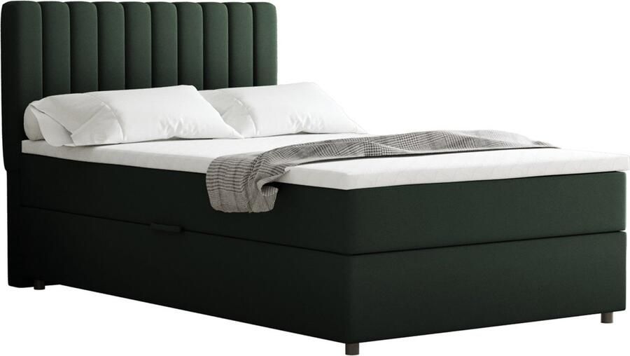 Panda Möbel Boxspring Everest 120 x 200 cm tweepersoons- of eenpersoonsbed met hoogwaardige Bonell-matras en topper