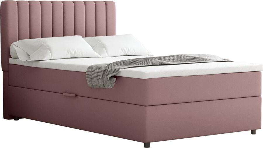 Panda Möbel Boxspring Everest 120 x 200 cm tweepersoons- of eenpersoonsbed met hoogwaardige Bonell-matras en topper