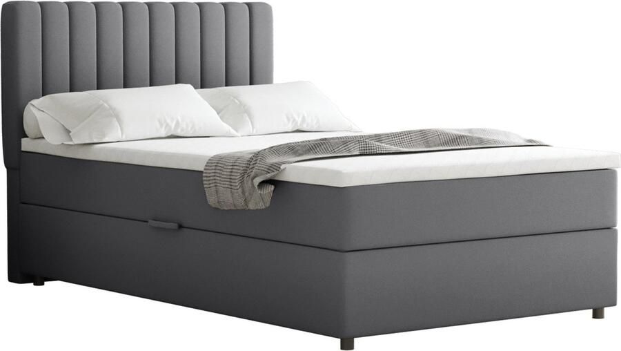 Panda Möbel Boxspring Everest 120 x 200 cm tweepersoons- of eenpersoonsbed met hoogwaardige Bonell-matras en topper