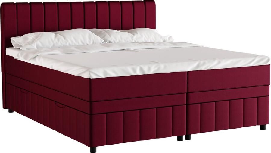 Panda Möbel Tweepersoonsbed AVALON 180 x 200 cm tweepersoons met hoogwaardige Bonell-matras en topper