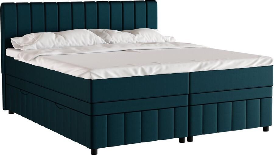 Panda Möbel Tweepersoonsbed AVALON 180 x 200 cm tweepersoons met hoogwaardige Bonell-matras en topper