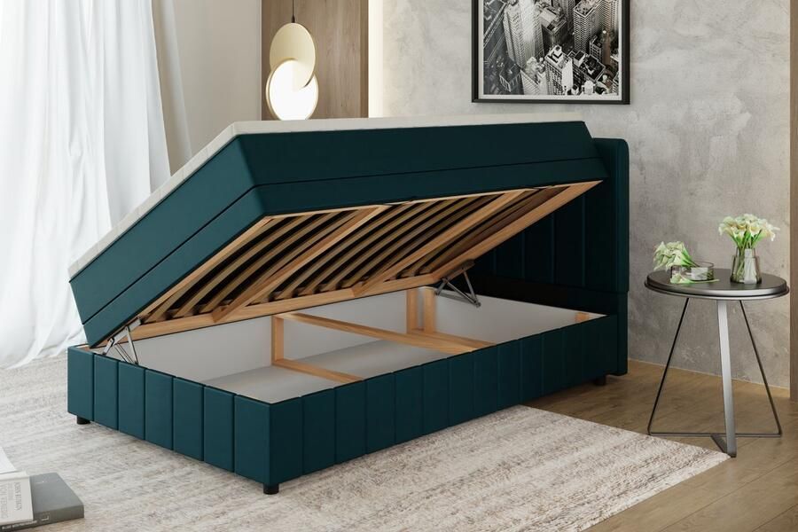 Panda Möbel Tweepersoonsbed Eenpersoonbed AVALON 120 x 200 cm tweepersoons met hoogwaardige Bonell-matras en topper