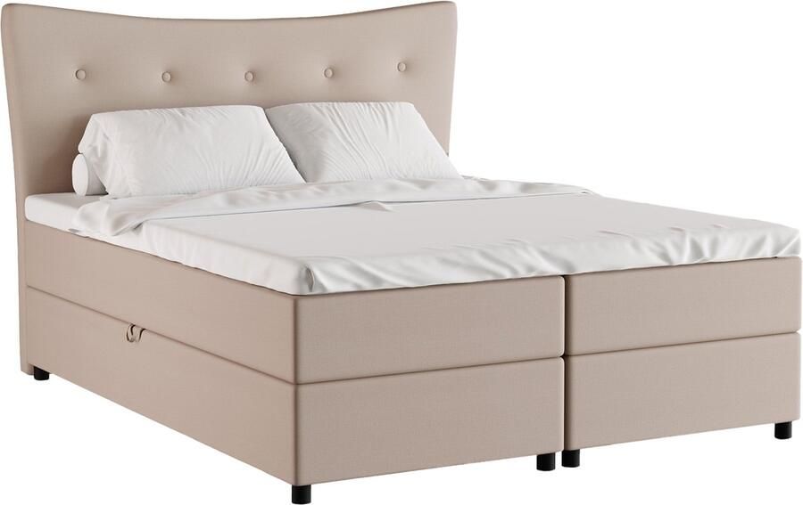 Panda Möbel Tweepersoonsbed Nevada 160 x 200 cm tweepersoons met hoogwaardige Bonell-matras en topper