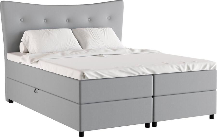 Panda Möbel Tweepersoonsbed Nevada 160 x 200 cm tweepersoons met hoogwaardige Bonell-matras en topper