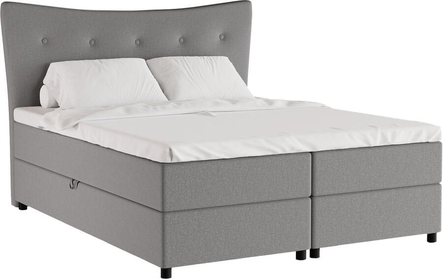 Panda Möbel Tweepersoonsbed Nevada 160 x 200 cm tweepersoons met hoogwaardige Bonell-matras en topper