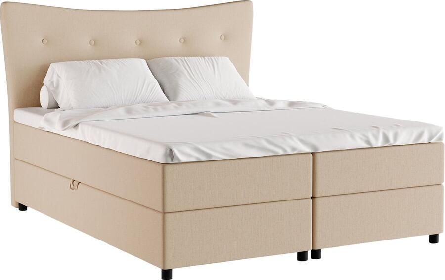 Panda Möbel Tweepersoonsbed Nevada 160 x 200 cm tweepersoons met hoogwaardige Bonell-matras en topper