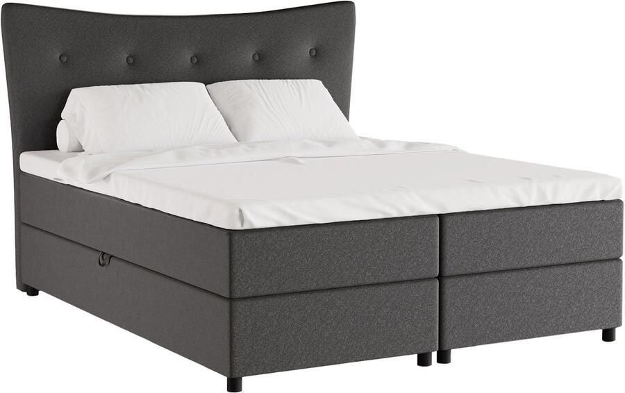 Panda Möbel Tweepersoonsbed Nevada 160 x 200 cm tweepersoons met hoogwaardige Bonell-matras en topper