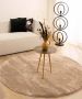 Paon Brillant Velours vloerkleed rond Flair beige 300 cm rond - Thumbnail 1