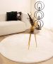 Paon Brillant Velours vloerkleed rond Flair wit 300 cm rond - Thumbnail 1