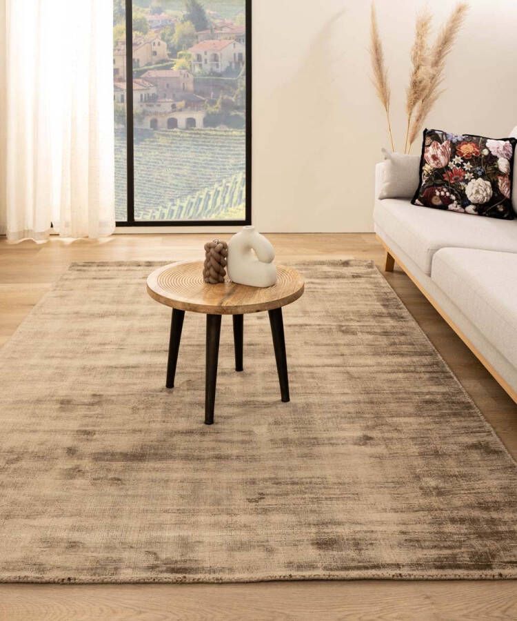 Paon Brillant Viscose vloerkleed Glamour bruin 80x150 cm