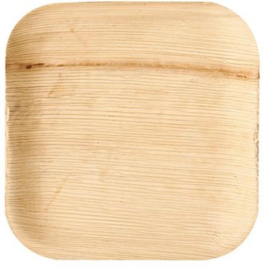 Papstar 25 Borden palmblad pure hoekig 18 cm x 18 cm x 1 5 cm